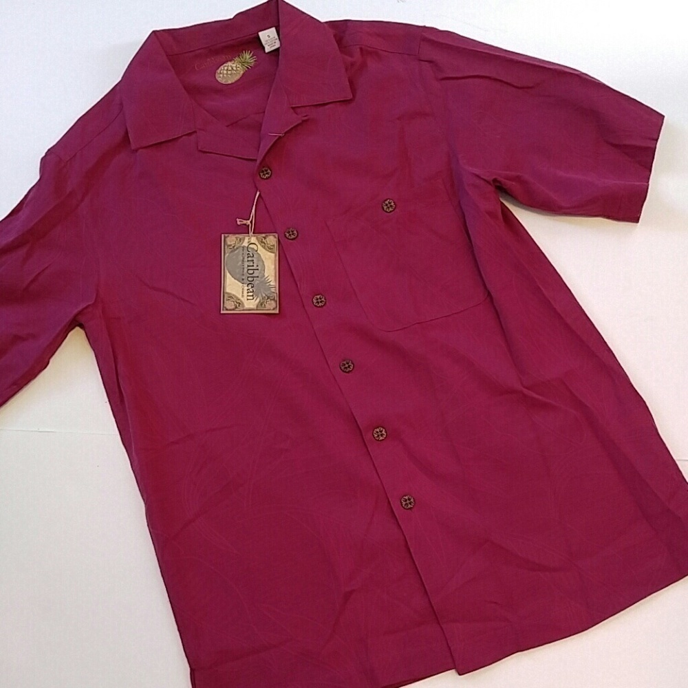 NWT Caribbean Silk Cotton Blend Shirt S